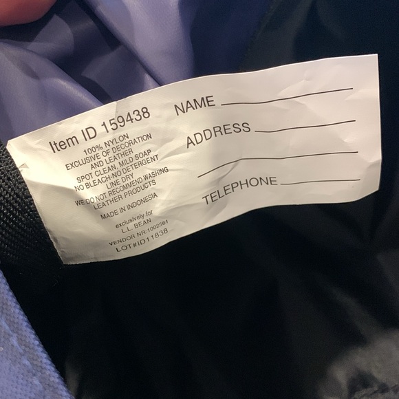 NWOT L.L.BEAN TRAVEL DUFFLE ROLLING BAG TWO WHEELS NAVY /BLACK - Picture 4 of 12